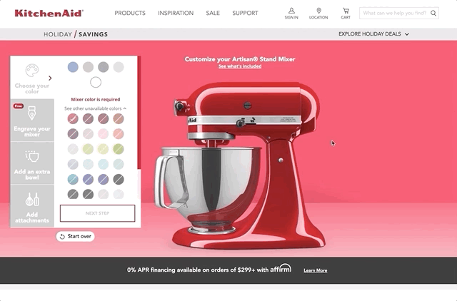 personalization visual commerce example