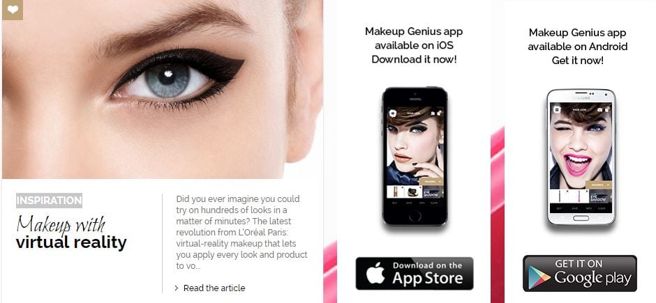 L oreal makeup advisor app
