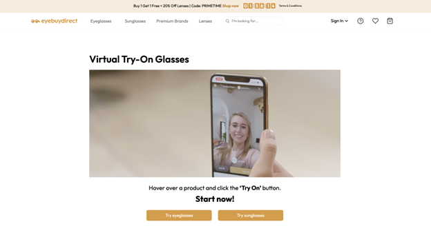 EyeBuyDirect screenshot